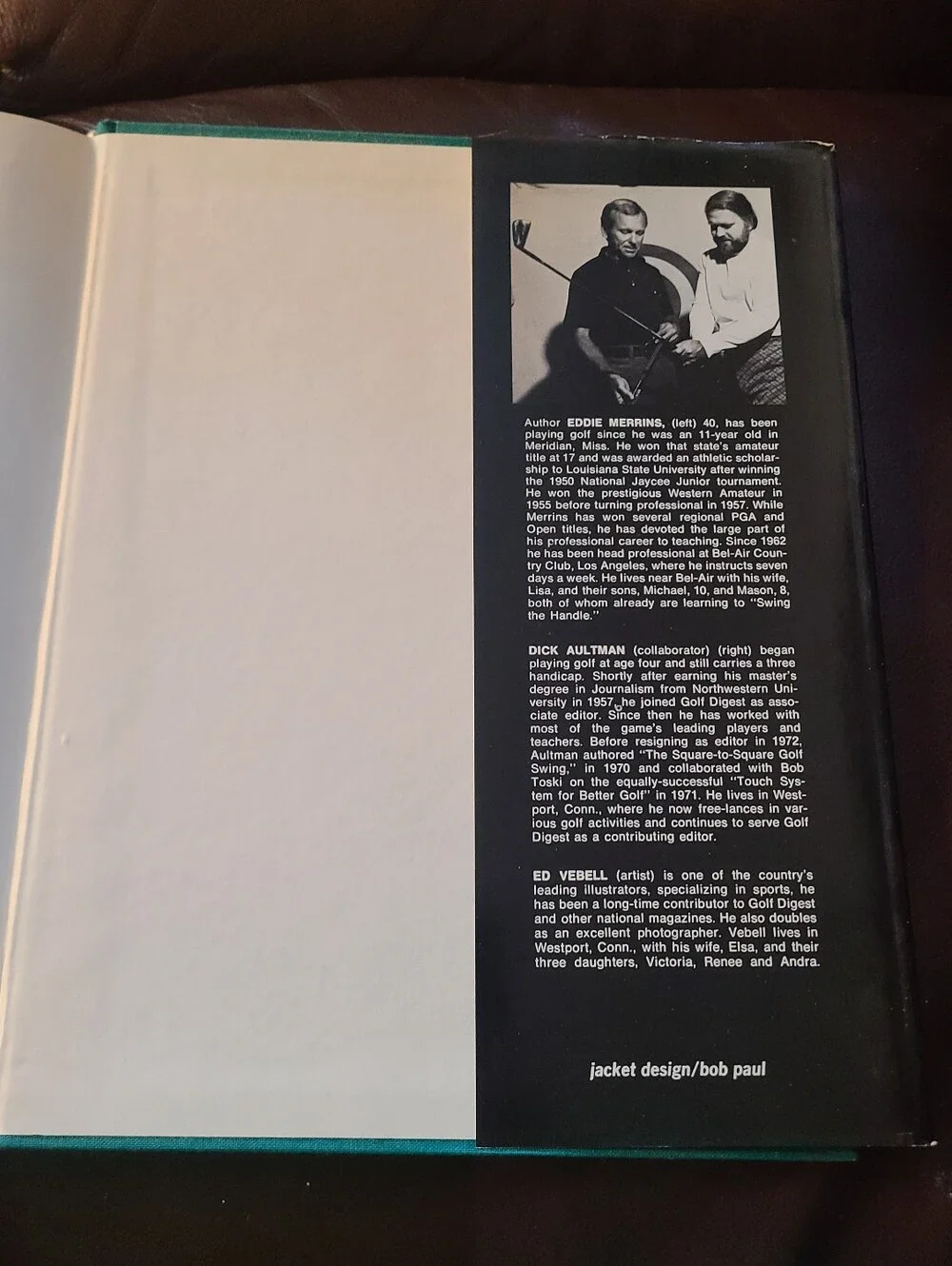 Swing the Handle-Not the Clubhead Eddie Merrins HC 1973 Golf Digest 1st
